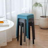 Tumber Modern Cushion Padded Stackable Plastic Stool